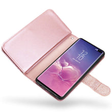 Load image into Gallery viewer, Galaxy S10/S10+ Wallet Case Cute PU Leather Flip Wallet Cover with 9 Card Slots Magnetic Snap Closure