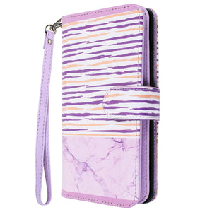 Galaxy S10/S10+ Wallet Case Cute PU Leather Flip Wallet Cover with 9 Card Slots Magnetic Snap Closure