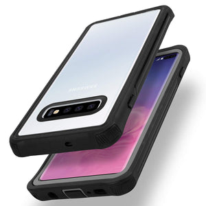 AICase Galaxy S10 Transparent Rugged Heavy Duty Bumper Armor Case,Military Grade Drop Tested,Shock-Absorption