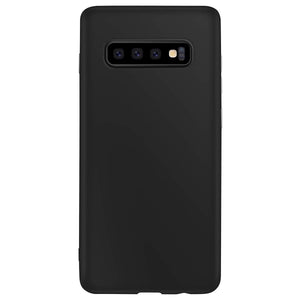 Galaxy S10/S10+/S10e Slim Thin Excellent Grip Scratch Resistant Slim Luxury TPU Rubber Soft Silky Smooth Gel Silicone Protective Cover