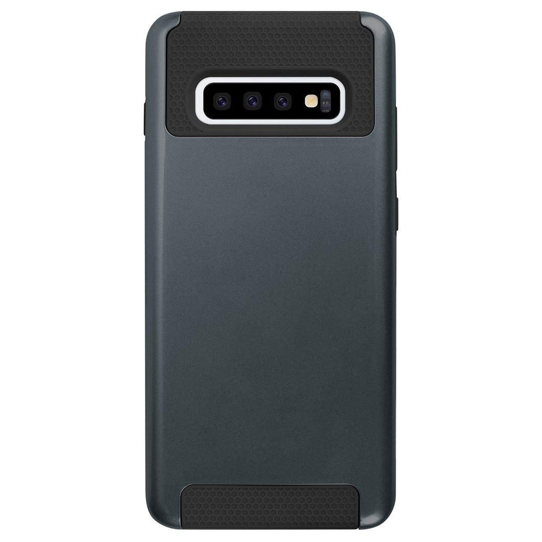 Galaxy S10/S10+ 2 in 1 Anti-Scratch Dual Layer Heavy Duty Tough Armor Hard Plastic Shell Soft Rugged TPU Bumper Shockproof Protective Case