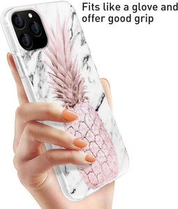 AICase Pineapple and Marble Pattern Cute Case for Girls Women