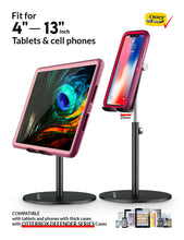Load image into Gallery viewer, Tall Adjust Tablet Cell Phone Desktop Desk Stand iPad iPhone Mount Holder