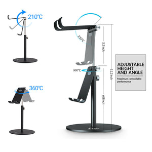 Tall Adjust Tablet Cell Phone Desktop Desk Stand iPad iPhone Mount Holder
