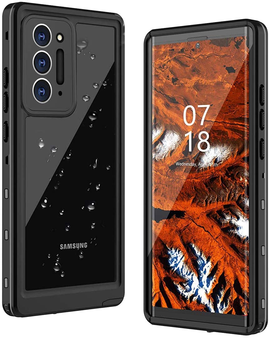 Samsung Galaxy Note20 Ultra IP68 Certified Waterproof Shockproof Drop Protection Underwater Clear Protective Case