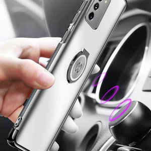 AICase Clear Slim Thin Case with Kickstand Ring Holder for Samsung Galaxy Note 20