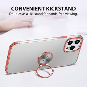 AICase Clear Slim Thin Case with Kickstand Ring Holder for iPhone 12 Max