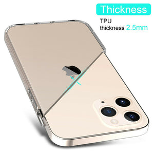 iPhone 12 Pro Max Clear Slim Back Shockproof Armor Soft Case Cover
