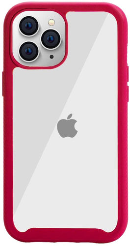 AICase Clear Anti-Slip Hybrid Colorful TPU Bumper Hard PC Transparent Protective Case for iPhone 12 or 12 Pro