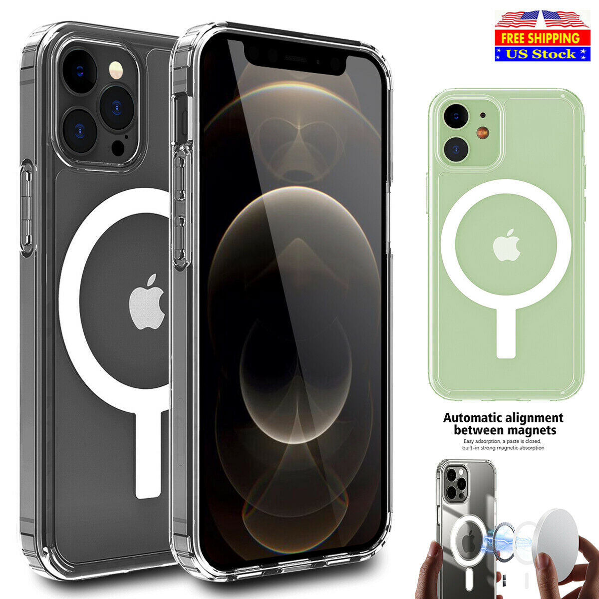 Apple iPhone Authentic Clear Shockproof MagSafe Case