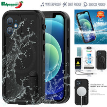 Load image into Gallery viewer, iPhone 12 Waterproof Case Magsafe Shockproof Snowproof Stand Cover