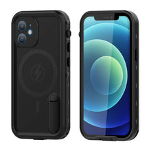 Load image into Gallery viewer, iPhone 12 Waterproof Case Magsafe Shockproof Snowproof Stand Cover