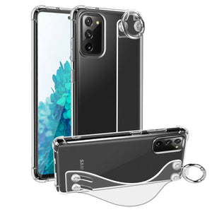 Galaxy S20 Clear TPU Shockproof Phone Stand Cover Case