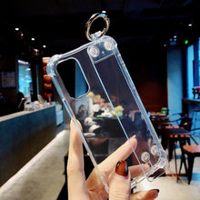 Load image into Gallery viewer, Galaxy S20 Clear TPU Shockproof Phone Stand Cover Case