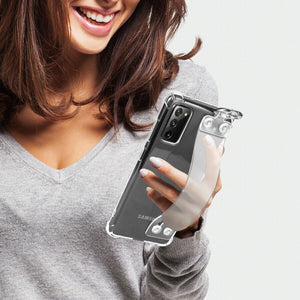 Samsung Galaxy S20+ Clear TPU Shockproof Phone Stand Cover Case