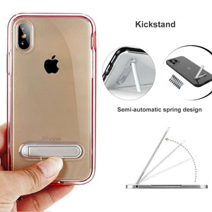iPhone 11 Clear TPU Shockproof Armor Case with Magnetic Stand