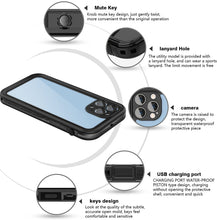 Load image into Gallery viewer, iPhone 13 Mini Waterproof Snowproof Dustproof Shockproof IP68 Certified Fully Sealed Underwater Protective Case Cover