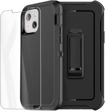 Load image into Gallery viewer, iPhone 13 Mini Case with Belt-Clip Holster and Screen Protector Heavy Duty Protective Phone Cover