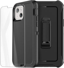 Load image into Gallery viewer, iPhone 13 Case with Belt-Clip Holster and Screen Protector Heavy Duty Protective Phone Cover