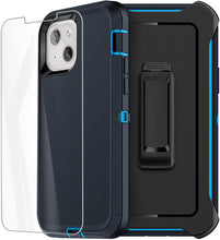 Load image into Gallery viewer, iPhone 13 Case with Belt-Clip Holster and Screen Protector Heavy Duty Protective Phone Cover