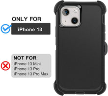 Load image into Gallery viewer, iPhone 13 Case with Belt-Clip Holster and Screen Protector Heavy Duty Protective Phone Cover