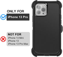 Load image into Gallery viewer, iPhone 13 Pro Case with Belt-Clip Holster and Screen Protector Heavy Duty Protective Phone Cover
