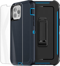 Load image into Gallery viewer, iPhone 13 Pro Case with Belt-Clip Holster and Screen Protector Heavy Duty Protective Phone Cover