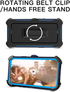 iPhone 13 Pro Case with Belt-Clip Holster and Screen Protector Heavy Duty Protective Phone Cover