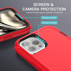 iPhone 13 Pro Max Case with Belt-Clip Holster and Screen Protector Heavy Duty Protective Phone Cover