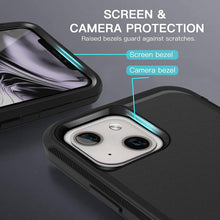 Load image into Gallery viewer, iPhone 13 Mini Heavy Duty Protective Phone Cover Case with Glass Screen Protector