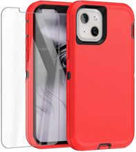 Load image into Gallery viewer, iPhone 13 Pro Max Heavy Duty Protective Phone Cover Case with Glass Screen Protector
