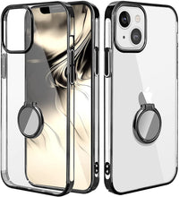 Load image into Gallery viewer, iPhone 13 Clear Slim Thin Case with Kickstand Ring Holder Hard PC Back Transparent Protective Phone Cover