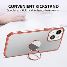 Load image into Gallery viewer, iPhone 13 Clear Slim Thin Case with Kickstand Ring Holder Hard PC Back Transparent Protective Phone Cover