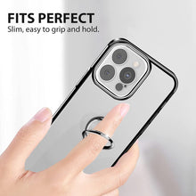 Load image into Gallery viewer, iPhone 13 Pro Clear Slim Thin Case with Kickstand Ring Holder Hard PC Back Transparent Protective Phone Cover