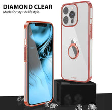 Load image into Gallery viewer, iPhone 13 Pro Clear Slim Thin Case with Kickstand Ring Holder Hard PC Back Transparent Protective Phone Cover