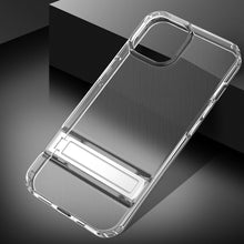 Load image into Gallery viewer, iPhone 13 Pro Case Clear Glitter Shockproof Metal Stand Heavy Duty Cover