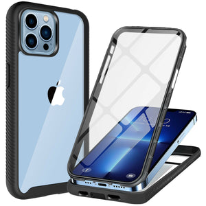 iPhone 13 Shockproof Clear Cover Case with Built-in Screen Protector