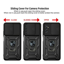Load image into Gallery viewer, Samsung Galaxy S22 Shockproof Armor Ring Stand Slide Lens Cover Case