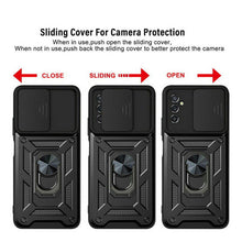 Load image into Gallery viewer, Samsung Galaxy S22+ Shockproof Armor Ring Stand Slide Lens Cover Case
