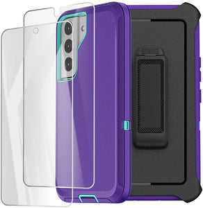 Galaxy S22 Ultra Heavy Duty Drop Protection Full Body Rugged Shockproof DustProof Military Grade Holster Case with Belt Clip and Screen Protector