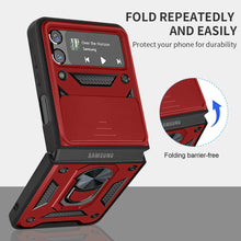 Load image into Gallery viewer, Samsung Galaxy Z Flip3 5G Case Heavy Duty Shockproof Ring Stand Camera Cover