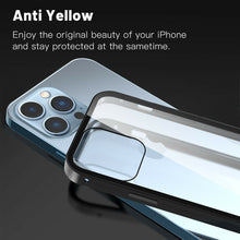 Load image into Gallery viewer, Aluminum Metal Frame Hard Case for iPhone 13 with Magnetic Clear Glass Cover