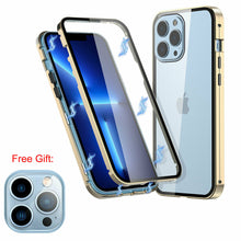 Load image into Gallery viewer, Aluminum Metal Frame Hard Case for iPhone 13 with Magnetic Clear Glass Cover