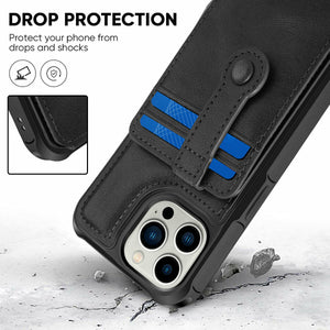 iPhone 13 PU Leather Wallet Card Holder Shockproof Stand Cover Case