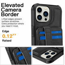 Load image into Gallery viewer, iPhone 13 PU Leather Wallet Card Holder Shockproof Stand Cover Case