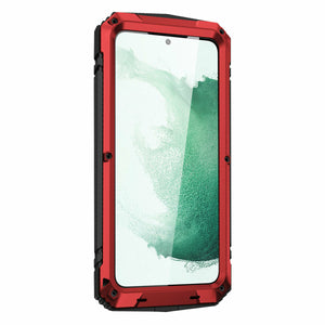 Samsung Galaxy S22 Aluminum Shockproof Stand Case with Screen Protector