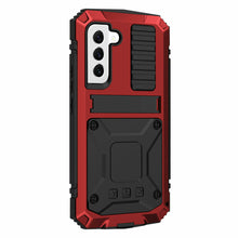 Load image into Gallery viewer, Samsung Galaxy S22 Aluminum Shockproof Stand Case with Screen Protector