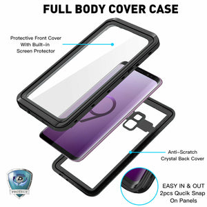 Samsung Galaxy S9 Waterproof Case Shockproof Full Cover with Screen Protector