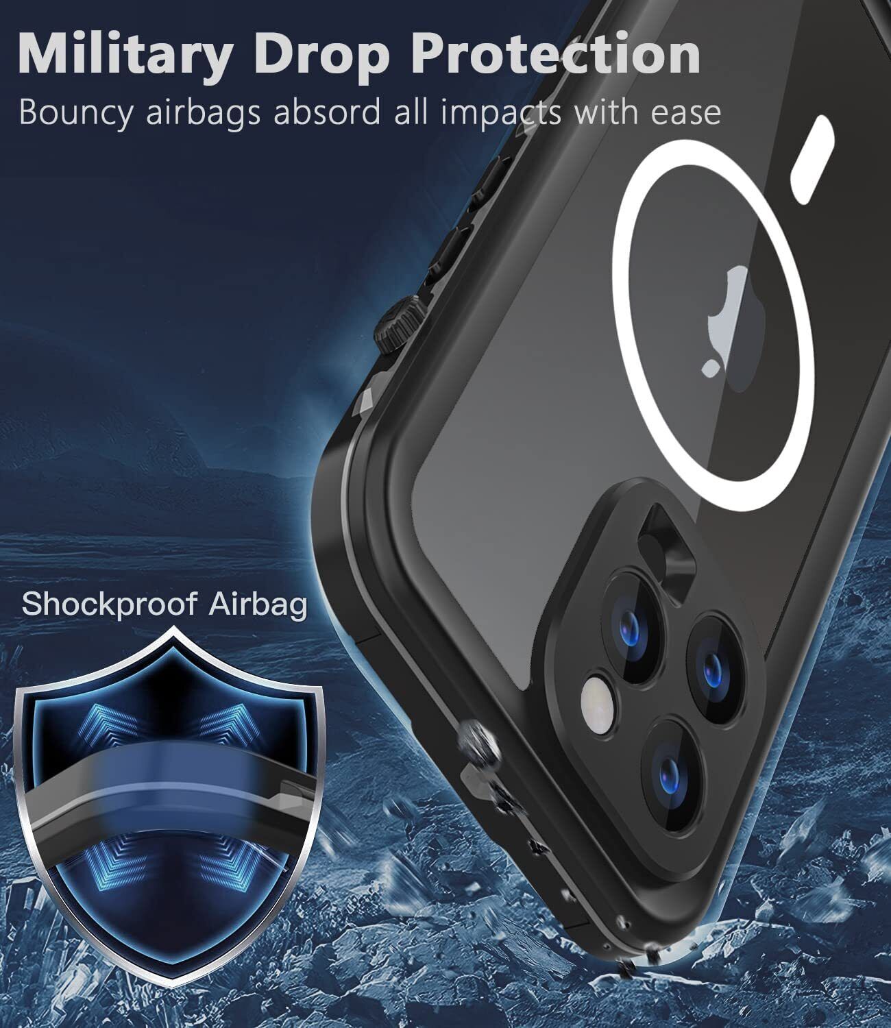 Waterproof & shockproof case for iPhone 14 Pro Max - With MagSafe