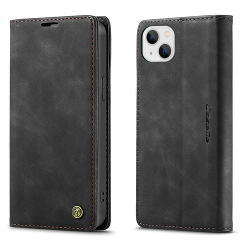 iPhone 14 Flip Leather Wallet Protective Cover Case